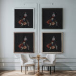 Frau Welt 1941 Karl Wiener framed posters mockup