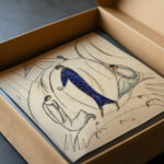 Frau in Blau mit zwei Begleitern 1913 Hermann Stenner video mockup