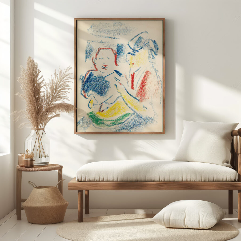 Frau mit Kind 1908 Ernst Ludwig Kirchner 5 mockup