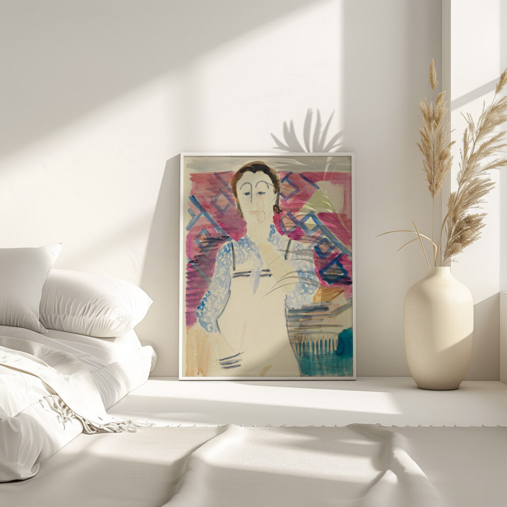 Frau mit Schurze Erna Kirchner ca 1929 Ernst Ludwig Kirchner 4 mockup