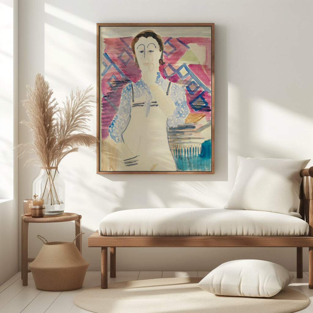 Frau mit Schurze Erna Kirchner ca 1929 Ernst Ludwig Kirchner 5 mockup