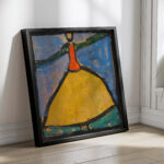 Frau mit ausgebreiteten Armen in gelbem Rock 1918 Egon Schiele 4 mockup