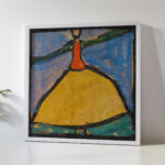 Frau mit ausgebreiteten Armen in gelbem Rock 1918 Egon Schiele 5 mockup