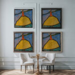 Frau mit ausgebreiteten Armen in gelbem Rock 1918 Egon Schiele framed posters mockup