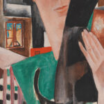 Frau und schwarze Katze in der Nacht – Bildnis Ingeborg Stegemann 1921 Heinrich Stegemann 8 mockup