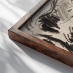 Frau vor dem Spiegel 1910 Ernst Ludwig Kirchner close up dark wood mockup