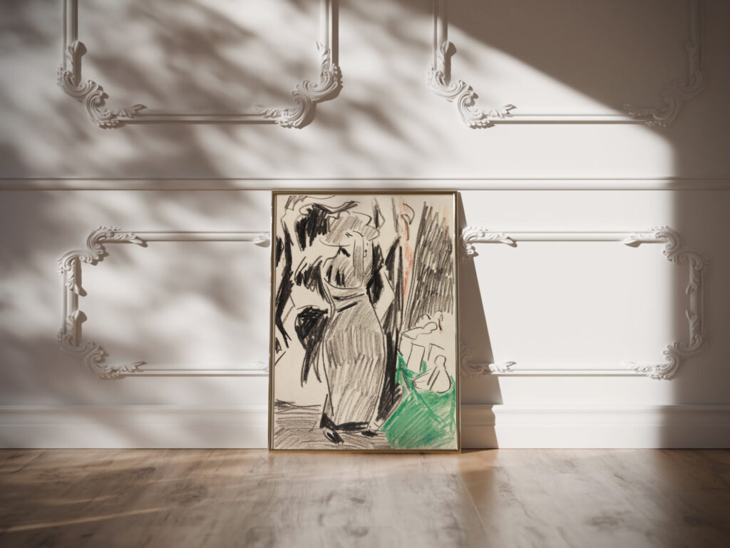 Frau vor dem Spiegel 1910 Ernst Ludwig Kirchner video mockup