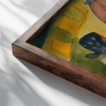 Frauen bei der Ernte 1922 Martel Schwichtenberg close up dark wood mockup