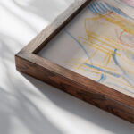 Frauen in Landschaft 1925 1930 Ernst Ludwig Kirchner close up dark wood mockup