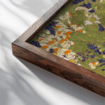 Frauenflachs 1917 Paula Rosler close up dark wood mockup