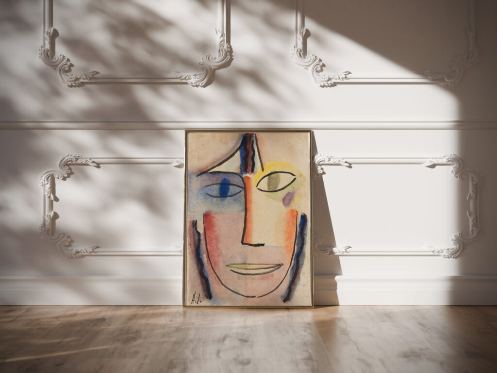 Frauenkopf Femina 1923 Alexej von Jawlensky video mockup