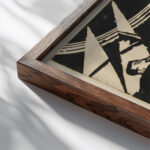 Freunde in der Natur I 1920 August Babberger close up dark wood mockup