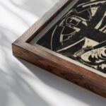 Freunde in der Natur II 1920 August Babberger close up dark wood mockup