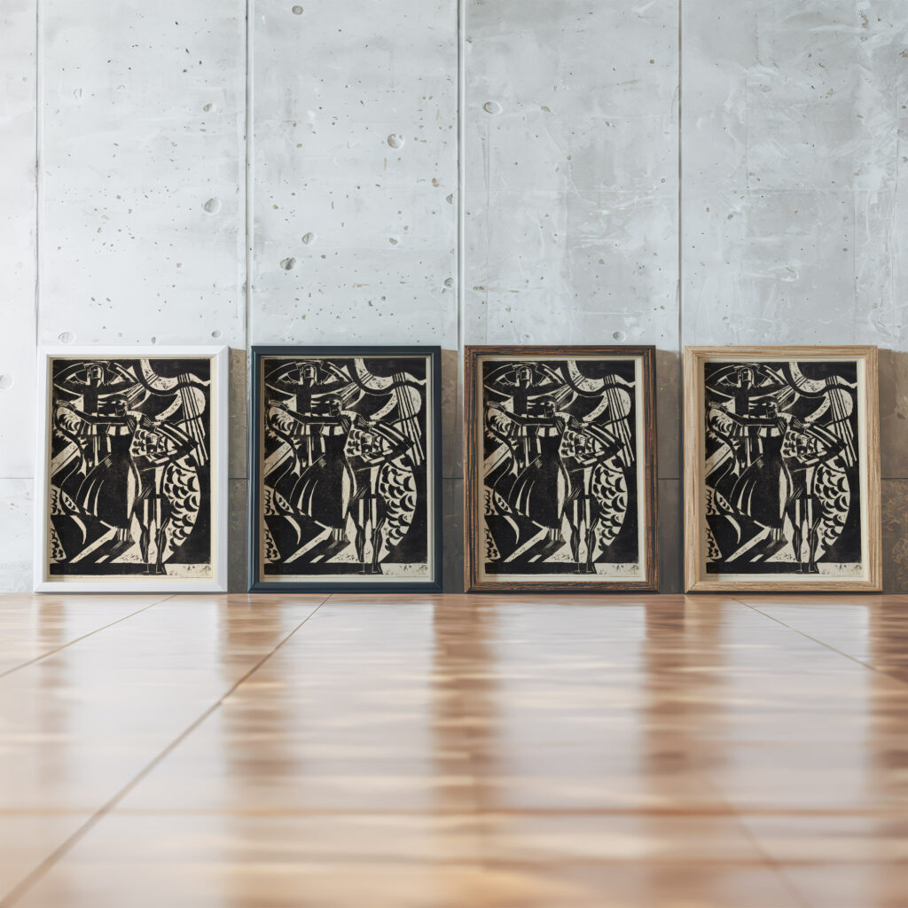 Freunde in der Natur II 1920 August Babberger framed posters mockup