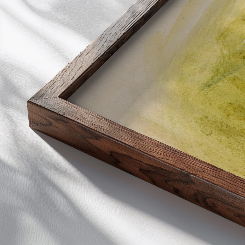 Frog ca. 1910 1915 Abbott Handerson Thayer close up dark wood mockup