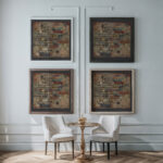 From the Song of Songs Version II. 1921 Paul Klee framed posters mockup