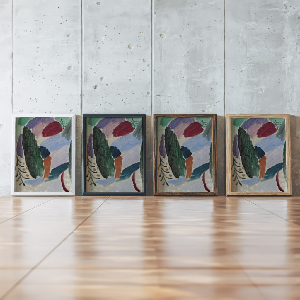 Frosty Day 1915 Alexej von Jawlensky framed posters mockup