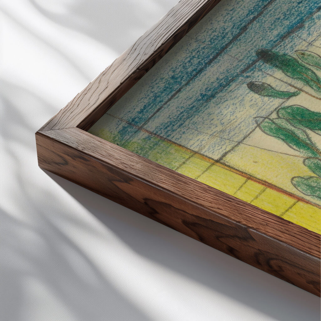 Fruhling 1940 Karl Wiener close up dark wood mockup