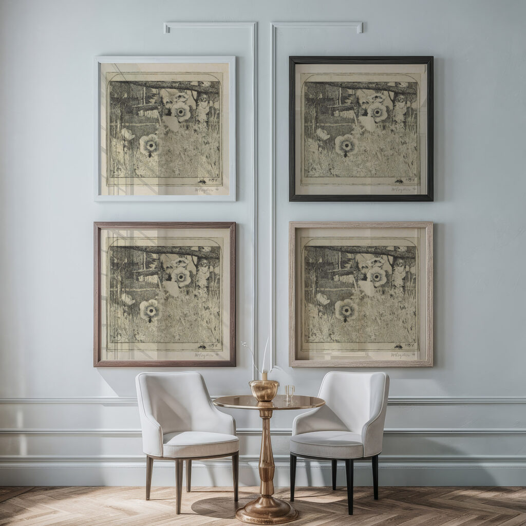 Fruhlingsblumen 1899 Heinrich Vogeler framed posters mockup