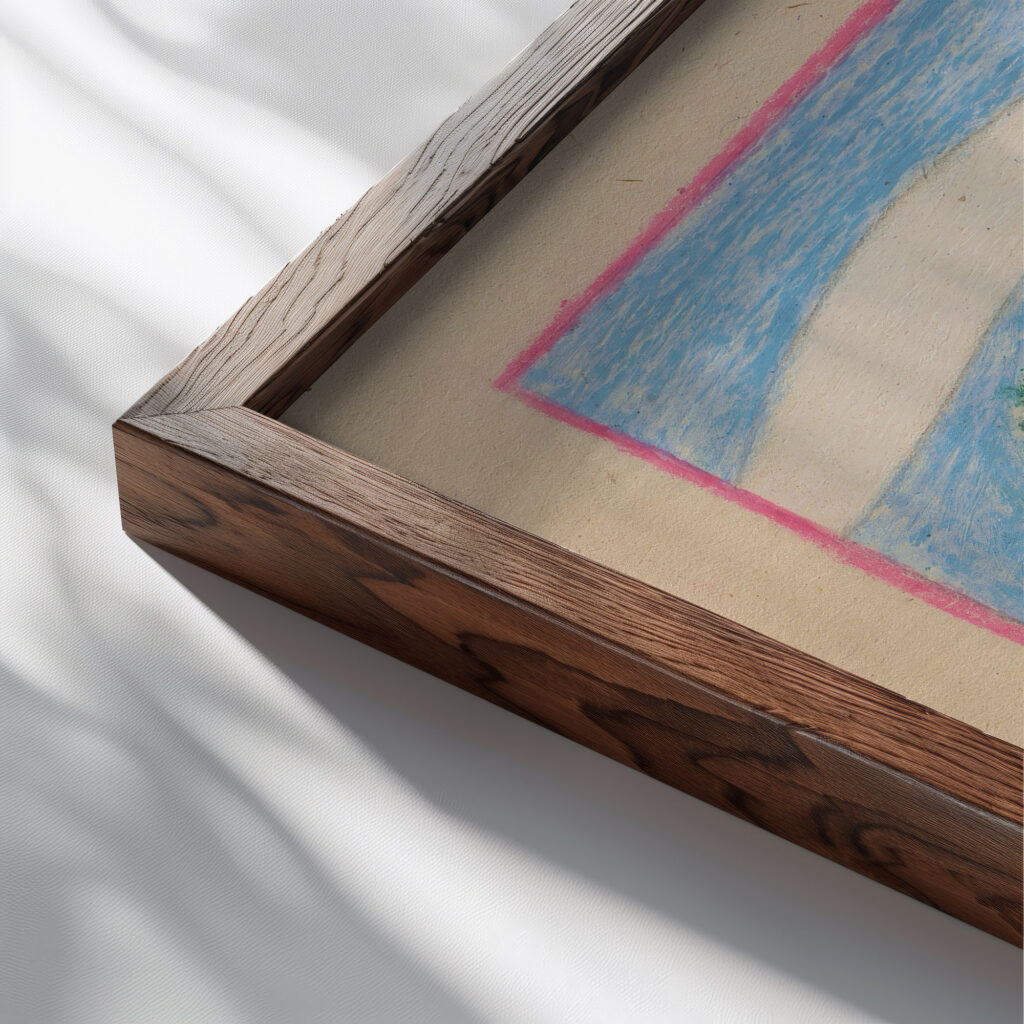 Fruhlingslandschaft around 1923 Karl Wiener 1 close up dark wood mockup