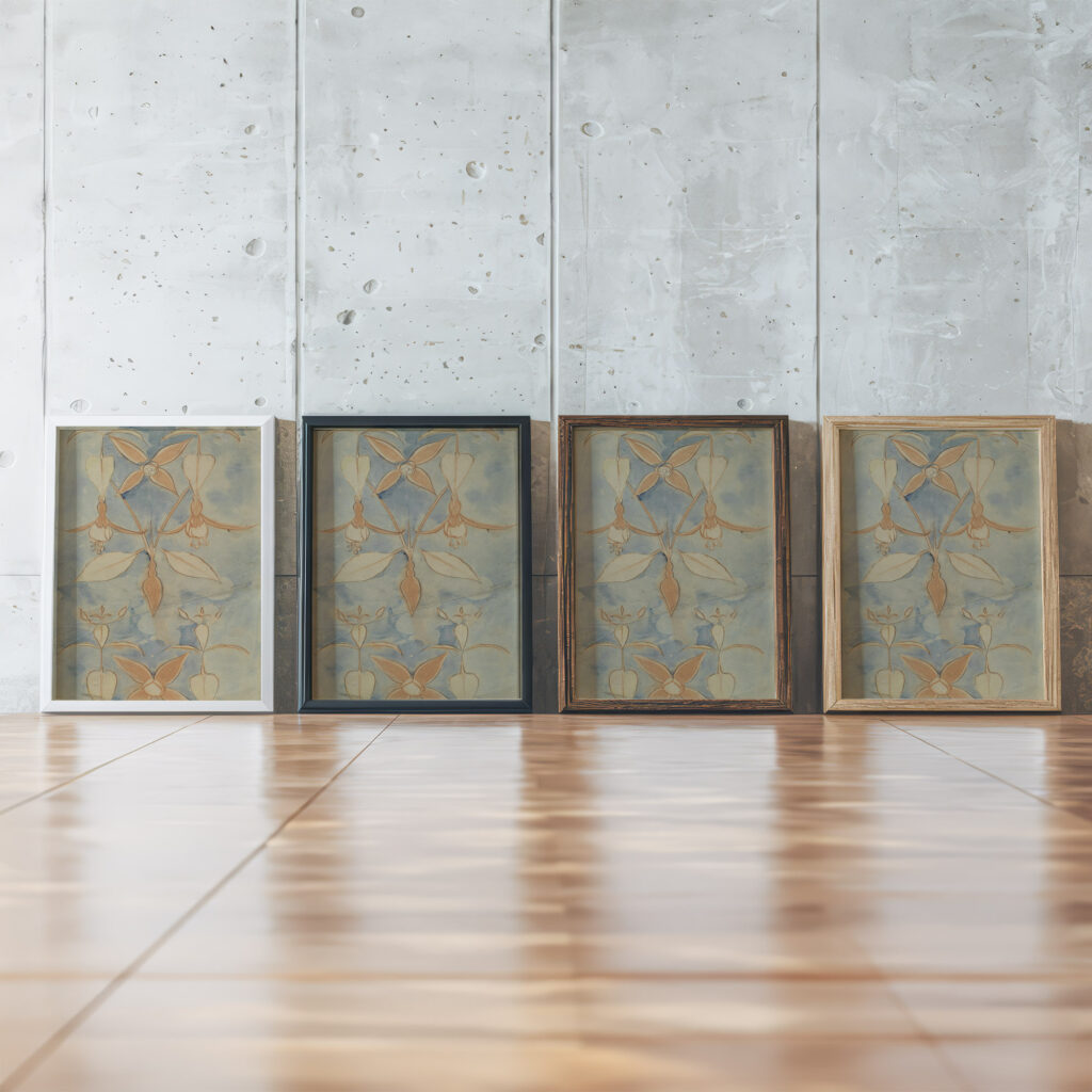 Fuchsias 1874 Carel Adolph Lion Cachet framed posters mockup Fuchsias 1874 Carel Adolph Lion Cachet framed posters mockup