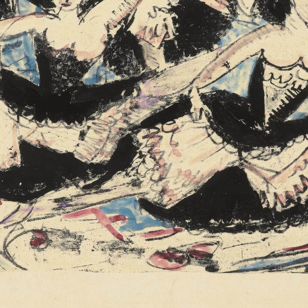 Funf Tanzerinnen in Parade. – Funf Spagattanzerinnen 1911 Ernst Ludwig Kirchner 8 mockup