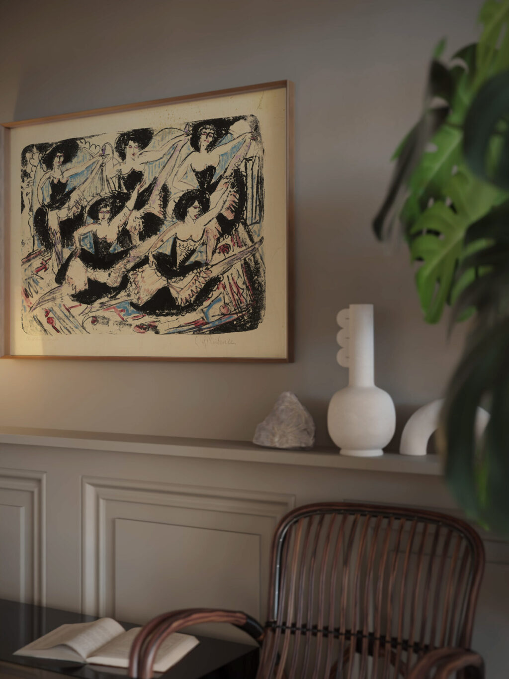 Funf Tanzerinnen in Parade. – Funf Spagattanzerinnen 1911 Ernst Ludwig Kirchner video mockup
