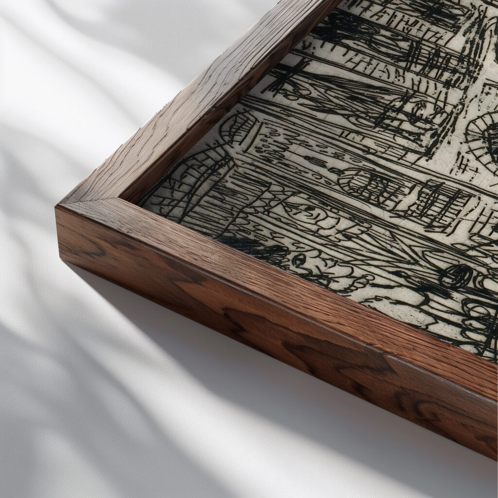 Gadeliv pa Norrebro 1946 – 1949 John Christensen close up dark wood mockup