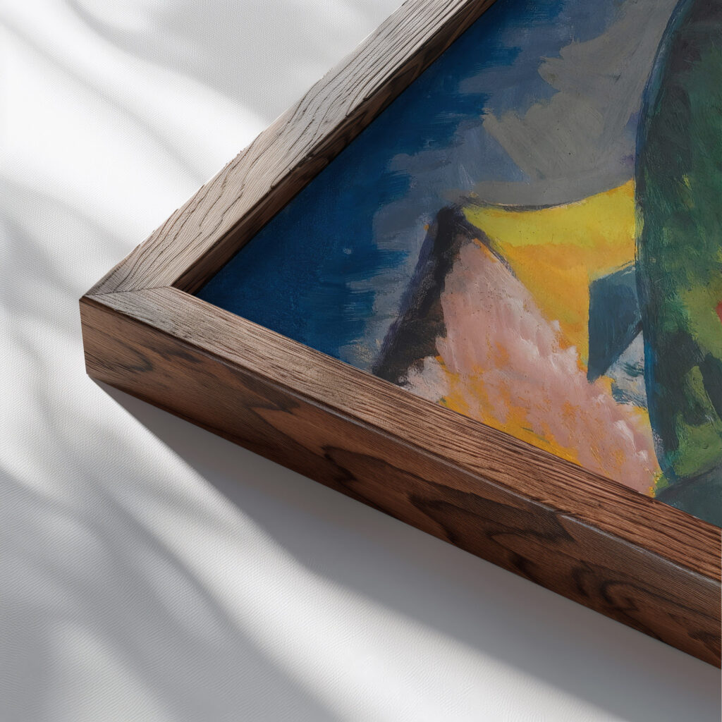 Galgenberg In Jena 1915 16 Ernst Ludwig Kirchner close up dark wood mockup