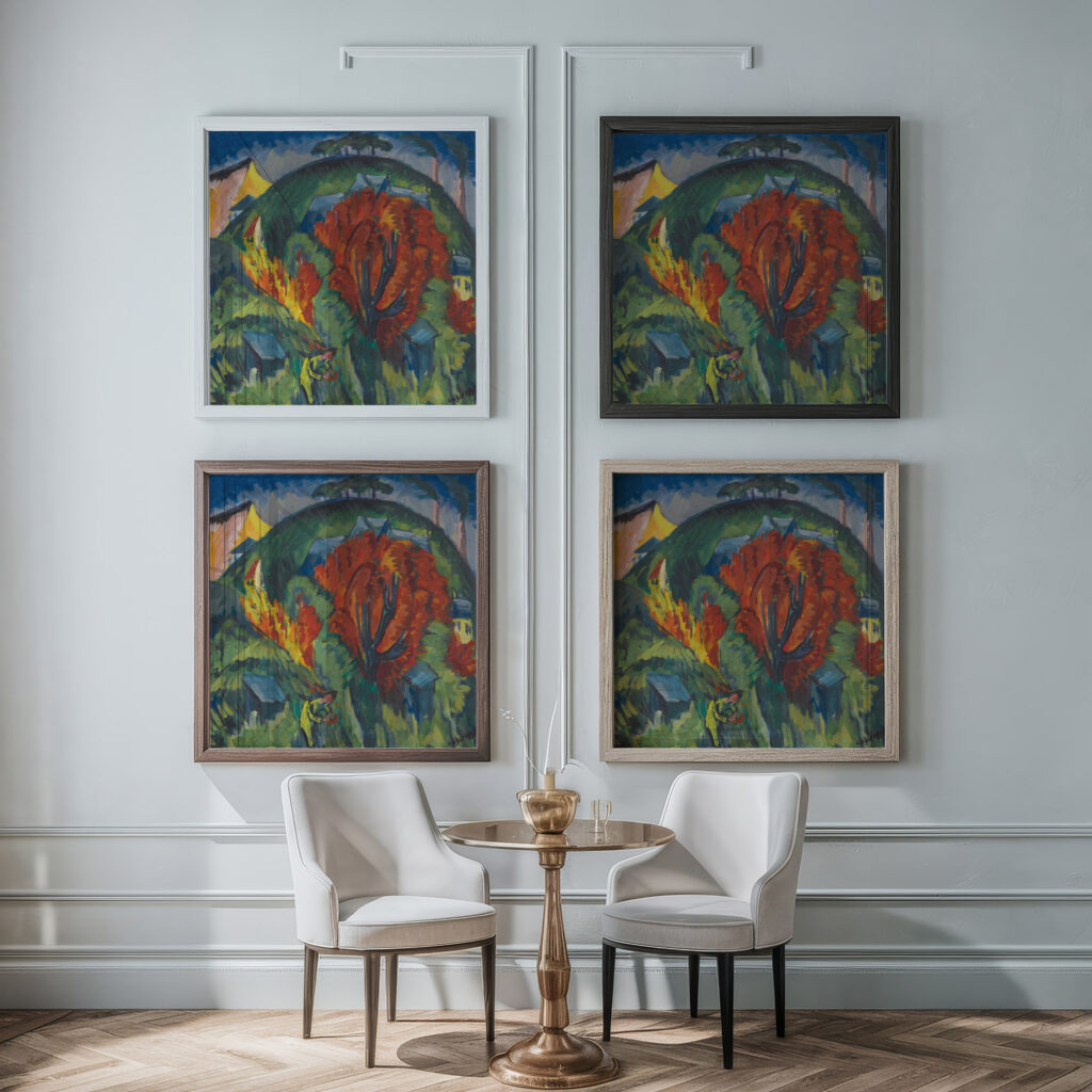 Galgenberg In Jena 1915 16 Ernst Ludwig Kirchner framed posters mockup