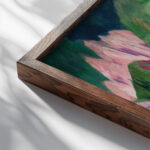 Galtviehweide 1918 1919 Ernst Ludwig Kirchner close up dark wood mockup