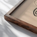 Game of Forms 1930 1931 Mikulas Galanda close up dark wood mockup