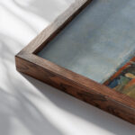 Ganseherde auf der Weide 1919 Demeter Koko close up dark wood mockup