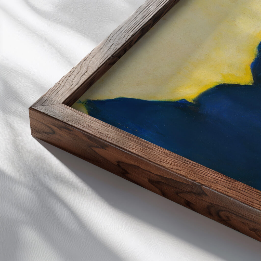 Gardasee 1890 Lesser Ury close up dark wood mockup