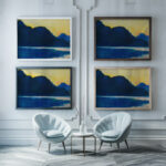 Gardasee 1890 Lesser Ury framed posters mockup