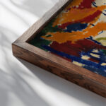 Garden ca. 1915 Henry Lyman Sayen close up dark wood mockup