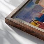 Garden in St. Germain The European Quarter Near Tunis 1914 Paul Klee close up dark wood mockup