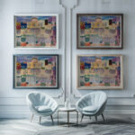 Garden in St. Germain The European Quarter Near Tunis 1914 Paul Klee framed posters mockup