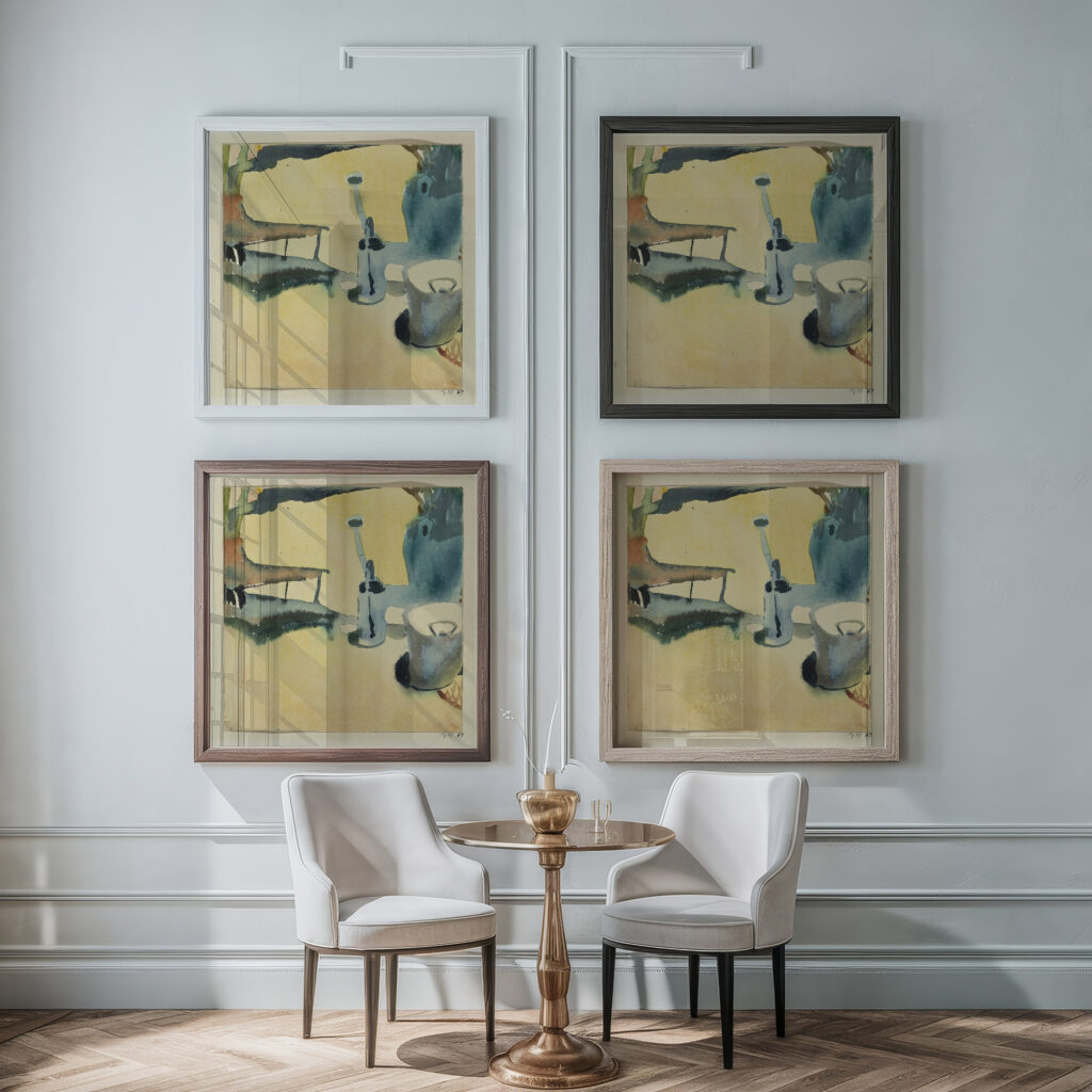 Garden still life 1910 Paul Klee framed posters mockup