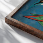 Geai bleu circa 1938 1939 Francis Picabia close up dark wood mockup