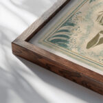 Geboorte van Venus 1924 Richard Nicolaus Roland Holst close up dark wood mockup