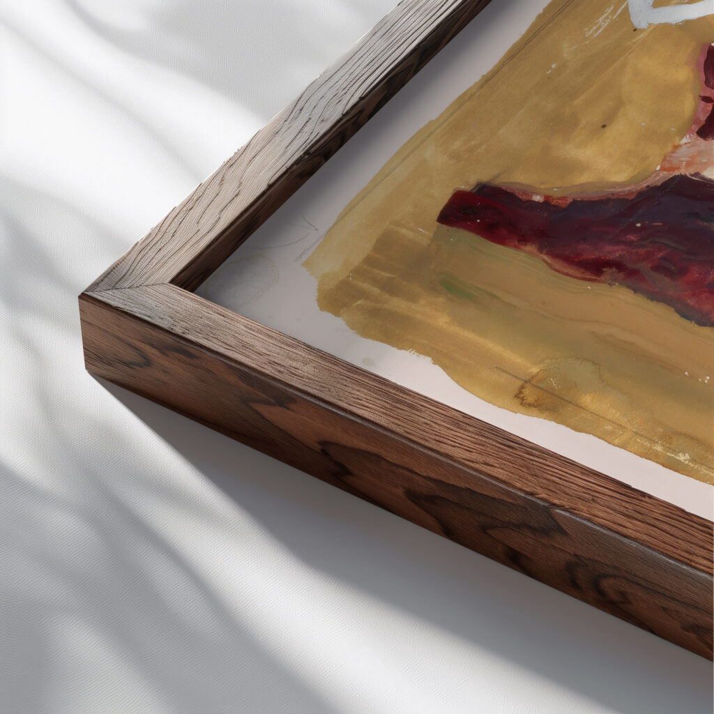 Gegensatze II Danse 1934 Walter Kurt Wiemken close up dark wood mockup