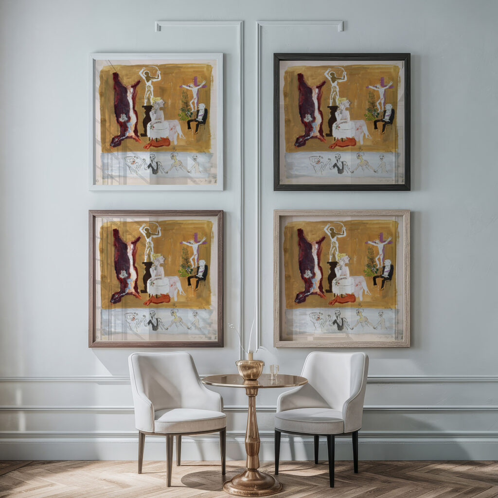 Gegensatze II Danse 1934 Walter Kurt Wiemken framed posters mockup