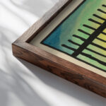 Gegenwart around 1923 Karl Wiener close up dark wood mockup