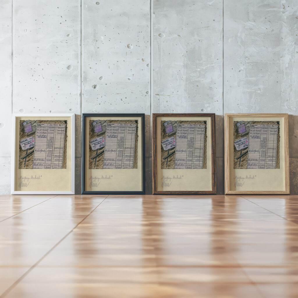 Geistige Arbeit around 1923 Karl Wiener framed posters mockup