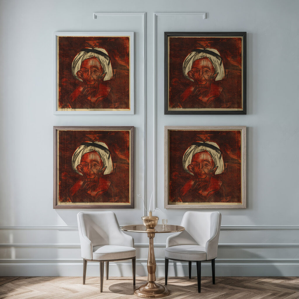 Gelbhaariges Madchen 1919 Ernst Ludwig Kirchner framed posters mockup