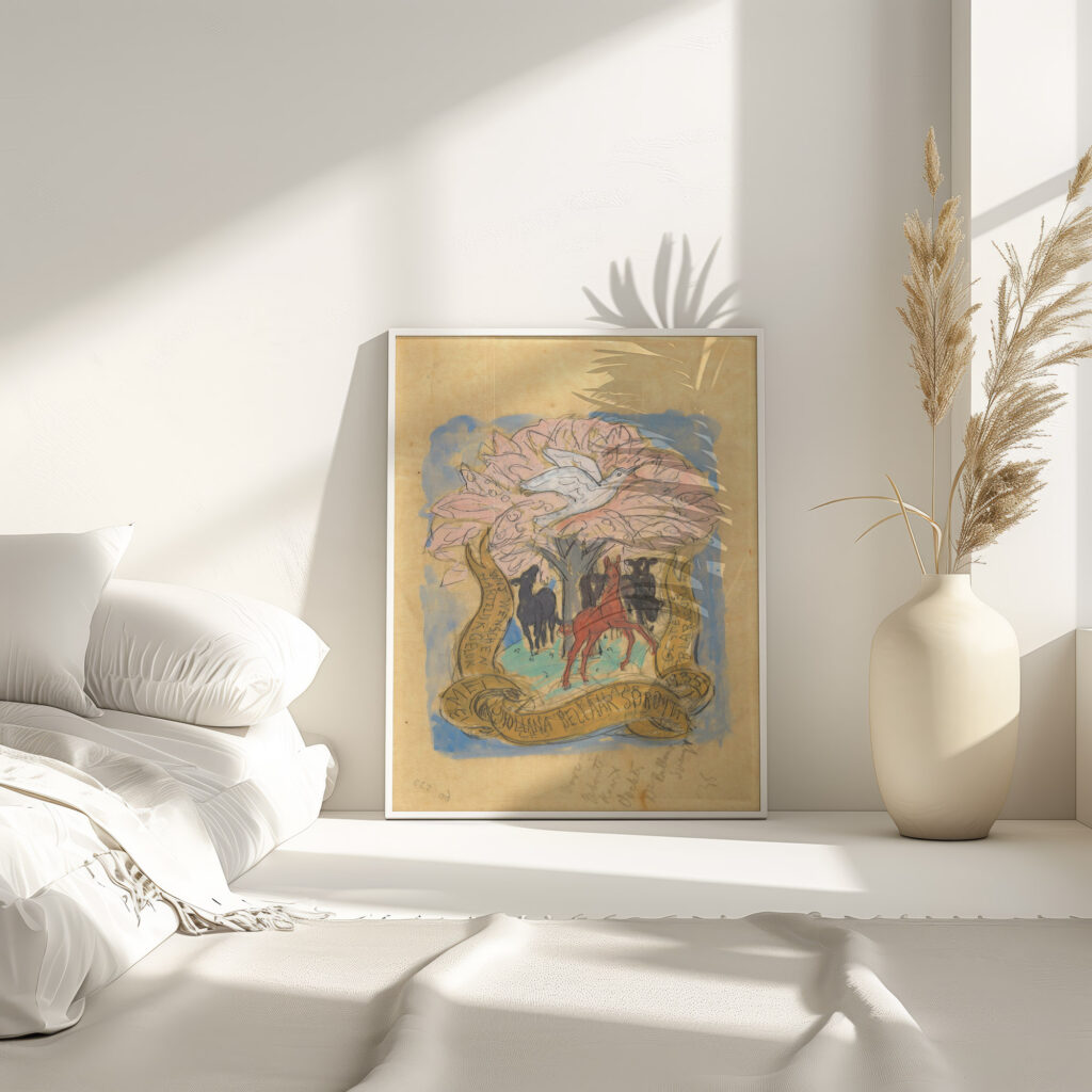 Gelukwens bij de geboorte van Juliana Bellaar Spruyt 1935 05 13 Leo Gestel 4 mockup