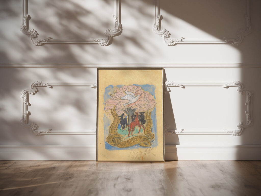Gelukwens bij de geboorte van Juliana Bellaar Spruyt 1935 05 13 Leo Gestel video mockup