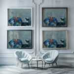 General und Diplomat 1930 1940 Wilhelm Thony framed posters mockup