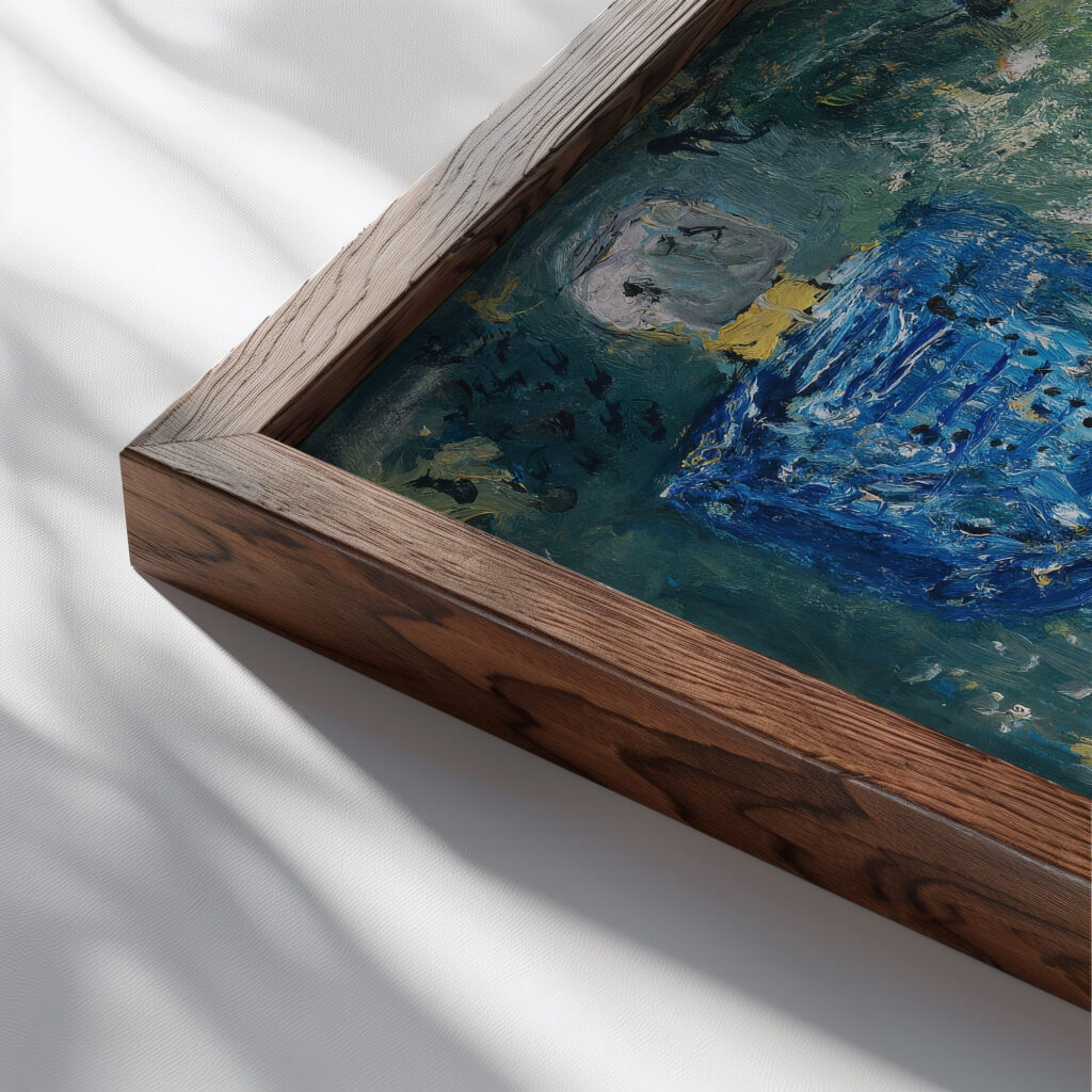 General und Herr im Frack 1931 1933 Wilhelm Thony close up dark wood mockup